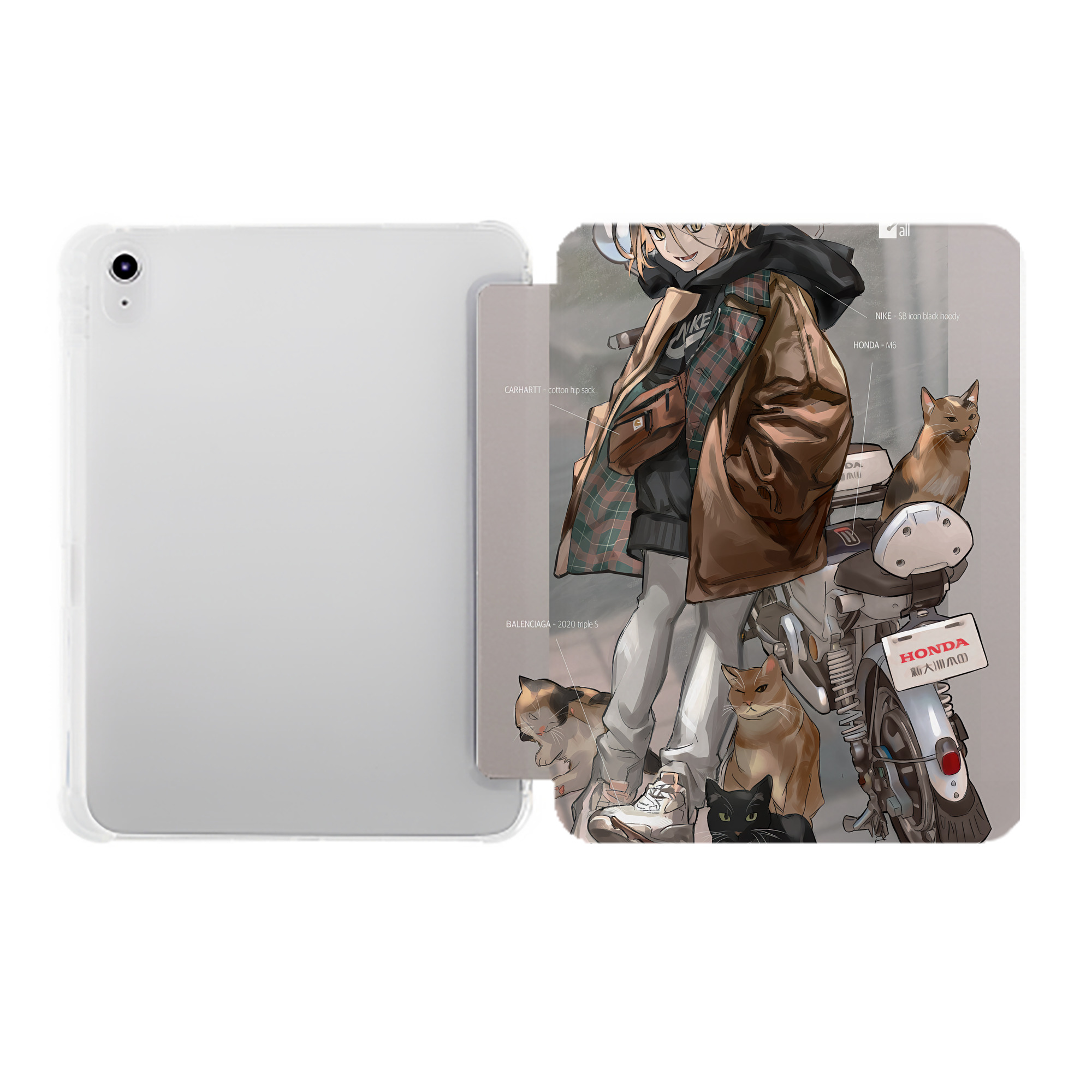 （画像用） ハイキュー!! Haikyu!! IPad ケース ペン収納付き 三つ折りスタンド PUレザー×シリコン 対応機種9.5/10.5/10.9インチ